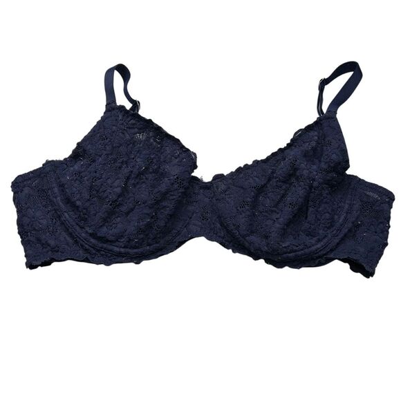 Aerie Blue Lace unlined Bra 34DD - Picture 1 of 7